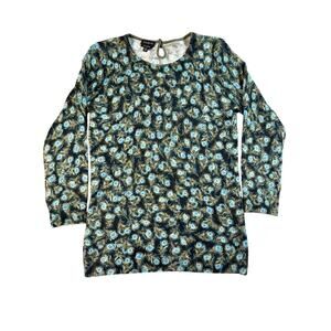 Talbots Peacock Crewneck Pure Cashmere Sweater Women's Size XS